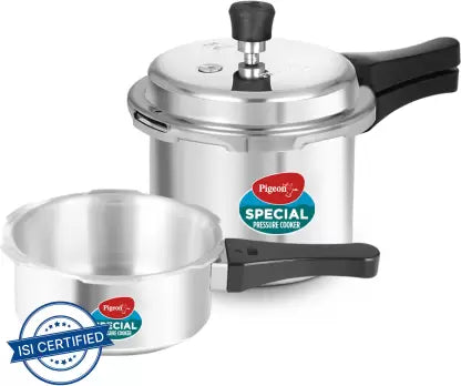 Pigeon Special Combi Pack 2 L, 3 L Induction Bottom Pressure Cooker (Aluminium)