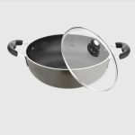 Skyline 24 cm Nonstick Kadhai with Glass Lid Induction Base - VTL-8300