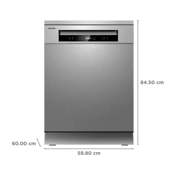 Toshiba 14 Place Settings (DW-14F1IN(S)-2, Silver)