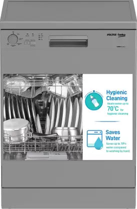 Voltas Beko by A TATA Product DF14S3 Free Standing 14 Place Settings Dishwasher