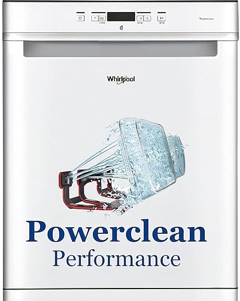 Whirlpool 14 Place Settings PowerClean Technology Dishwasher (WFC3C33 PF N IN, White, 30% extra space, 8 wash Programs, Ultra Quiet Performance) (Base Kick Plate Missing)