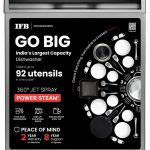 IFB 15 Place Freestanding Dishwasher with DeepClean® Technology, 3rd Cutlery Tray, 70°C Hot Water Wash, Turbo Drying, Anti-Bacterial Filter, Perfect for Indian Utensils (Neptune...