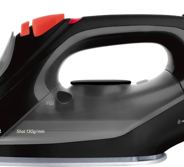 INALSA Steam Iron 2000W &130g/min Steam Shot|Self Clean,Anti Calc Function|Scratch Resistant Ceramic Soleplate|Large Capacity 270 ml Water Tank|Vertical Steam,Elite Pro 2000