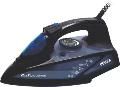 Inalsa Steam Iron Onyx 2200 Watt, Quick Heat Up with up to 30 g/min steam, 100 g steam Boost, Water Spray, Scratch Resistant Ceramic Soleplate, Vertical steam, Anti Drip & Anti...