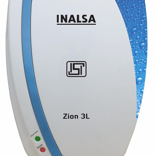 INALSA Zion 3 L Water Heater|Non Toxic SS 304 Inner Body|Power & Heating Indicator Light|3 Over Heat Safety Devices