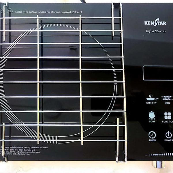 Kenstar 2200 W Radiant Cooktop Infrared Induction with Jog Dial, Touch Panel (Silver, Black, INFRA STOV 22)
