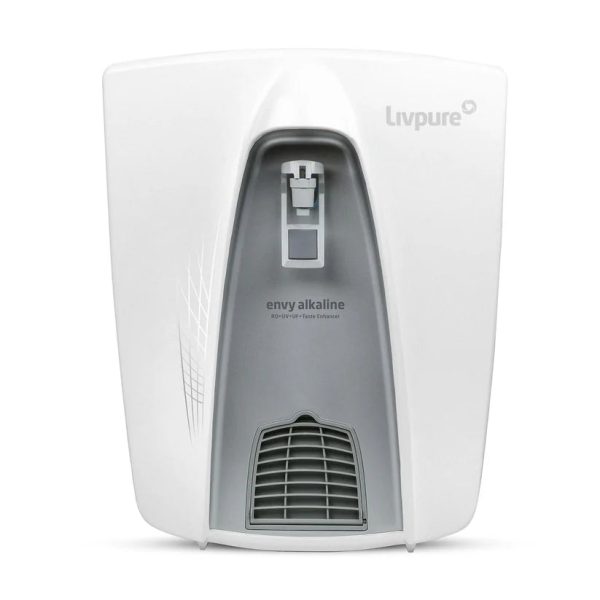 Livpure Envy RO + UV + UF + Mineraliser Water Purifier for Home, 8 L Storage Tank, suitable for borewell, tanker and municipal water, (White), Company Refurb unit with Brand...