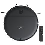 Midea I2A Robotic Vacuum Cleaner with Remote |Wet & Dry |BLDC Motor | 1200Pa Strong Suction | Anti Fall Function | Anti-Collision & Auto Return Charge Function, 110 Minutes, Black