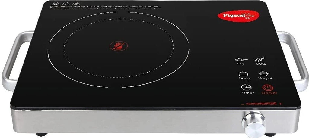 Pigeon Radiant Infrared Cooktop 2200 Watt, Compatable for all cooking utensils, Black, Touch Panel