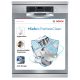 Bosch 14 Place Setting Dishwasher with Intensive Kadhai Program, 70? Hot water wash, 3-Stage Adjustable Upper Rack, No Pre-Rinse (SMS46KI03I, Silver, Glass Protection Technology)
