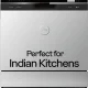 Godrej Eon Dishwasher | 8 Place Setting Counter-Top | Compact with an In-built heater (DWT EON MGNS 8C NF SKSL, Silky Silver) | Perfect for Indian kitchens and smaller families