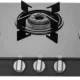 Kaff CBP 71 3B AI Full Brass Burners Auto Ignition Slim Line Design Glass Automatic Gas Stove 3 Burners