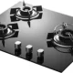 Kaff HBR 603B Glass Manual Hob 3 Burners